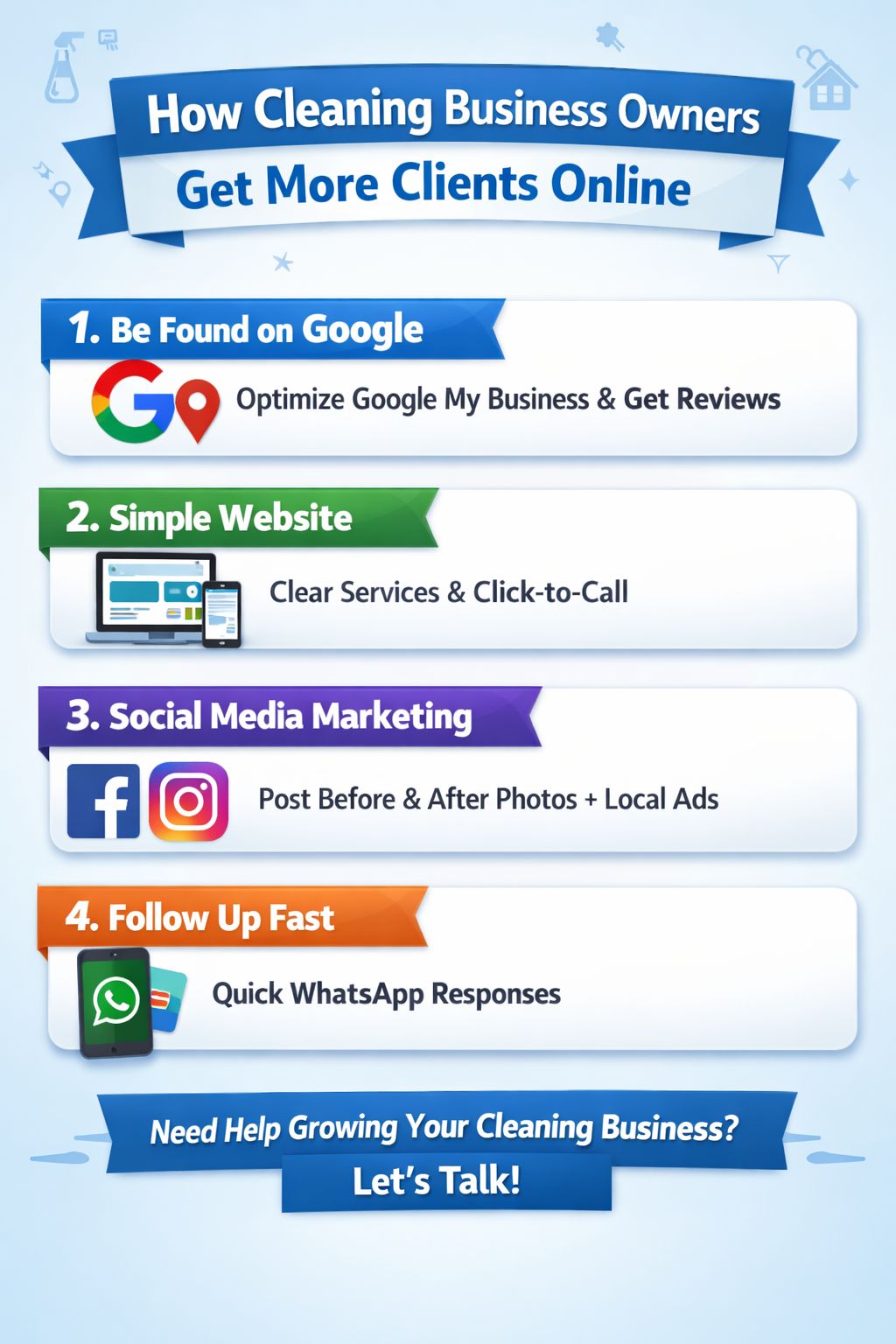 How cleaning business owners get more clients online